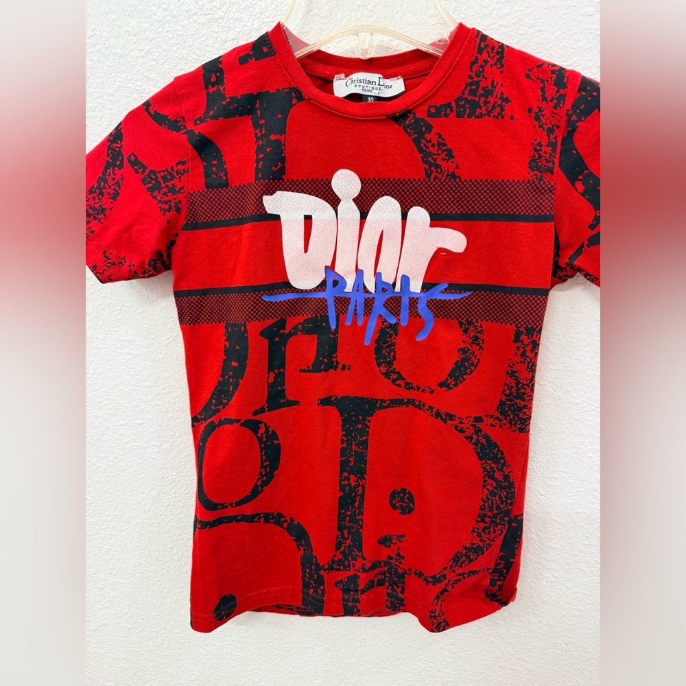Dior Red Graphic Kids Tee